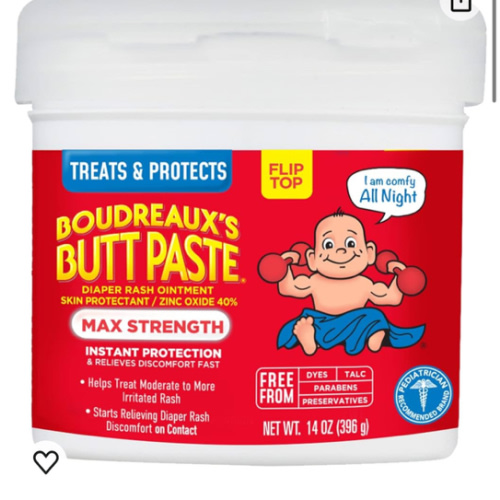 Boudreaux's Butt Paste Baby Diaper Rash Cream Maximum Strength - 14oz