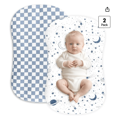 Cotton Muslin Baby Lounger Cover 2 Pack