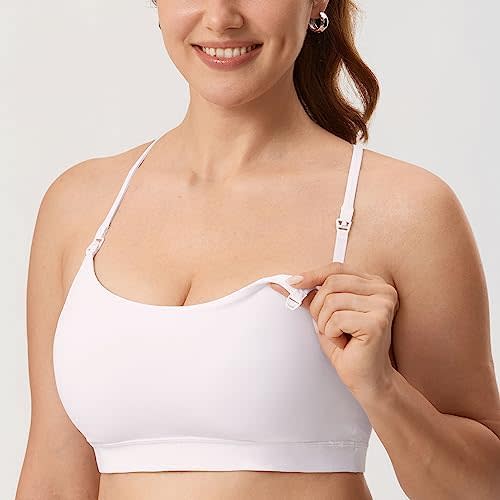 MOMANDA Yoga Nursing Bras for Breastfeeding Fixed Y Back Soft Support Nursing Sports Maternity Bra