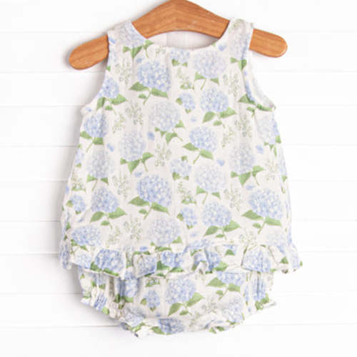 Stitchy Fish - Hydrangea Blooms Muslin Diaper Set, Blue