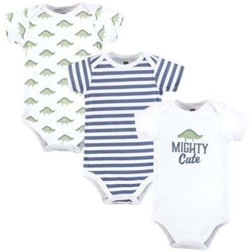 Hudson Baby Cotton Bodysuits, Mighty Cute Dino, Newborn