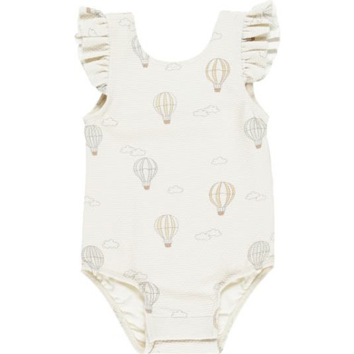 Ruffle Scoop Back One-Piece Swimsuit, 3-6M