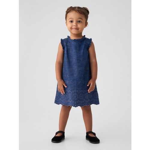 Gap × DÔEN Baby Eyelet Denim Dress