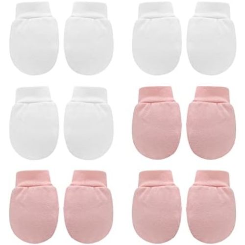 UTTPLL Newborn Baby Cotton Mittens Infant Toddler Gloves No Scratch Mittens Breathable Gloves for 0-6 Months Baby Boys Girls
