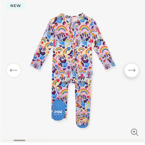 Pink One Piece Baby Footie Pajamas | Lisa Frank® Panda Painter