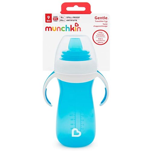 Munchkin® Gentle™ Transition Sippy Cup with Trainer Handles, 10 Ounce, Blue - 1 Count (Pack of 1)