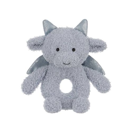 Apricot Lamb Dragon Rattle Soft Baby Rattle for Boys and Girls, Plush Stuffed Animal Rattle Toy Lovey for The Newborn, 0-3 Months, 0-6 Months and Above