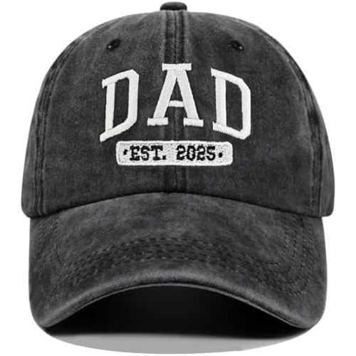 2PCS Mom and Dad Hats, Moms and Dad Gifts, Embroidered Adjustable Baseball Caps Gifts for New Parents, Couples