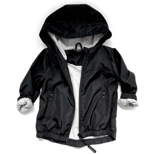 Zip-up Windbreaker - Black