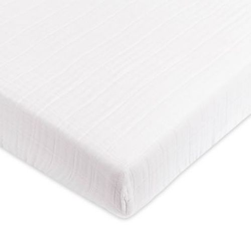 Babyletto Plain White Muslin Mini Crib Sheet