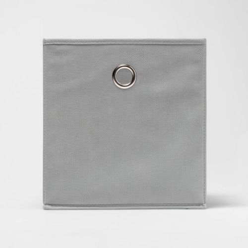 11" Fabric Bin Bundle 4pk Gray - Room Essentials™: Collapsible Cubby Storage, Fits 11 Inch Cube System, No Assembly