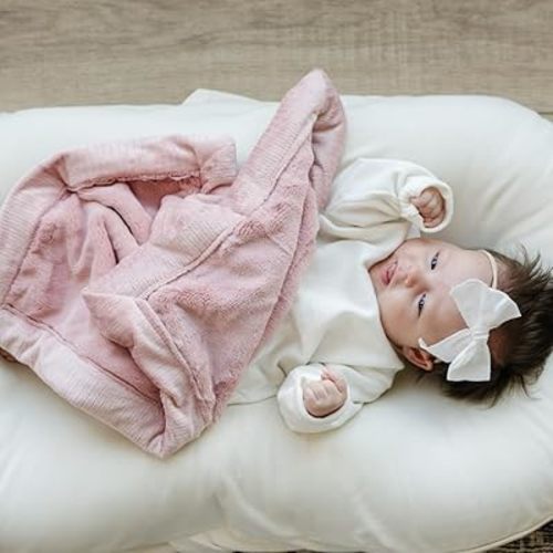 SARANONI Security Blankets for Babies Super Soft Boutique Quality Lush Luxury Baby Blanket (Mini 15" x 20", Ballet Slipper Pink)