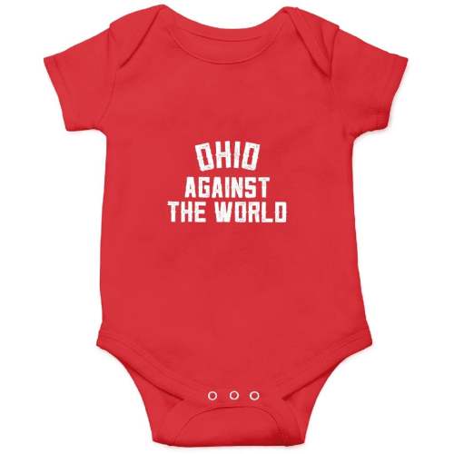 Vintage Ohio Against The World Funny Football Onesies Kids's Short Sleeve Onesie 12M Red sold by Johnmickey56 | SKU 994487106 | Printerval