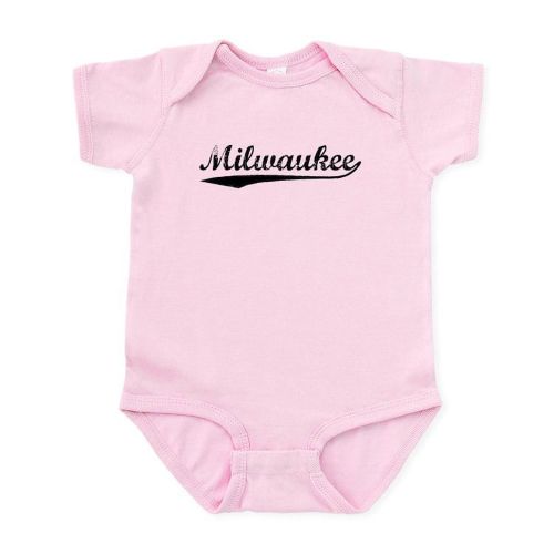 CafePress - Vintage Milwaukee (Black) Infant Bodysuit - Baby Light Bodysuit, Size Newborn - 24 Months