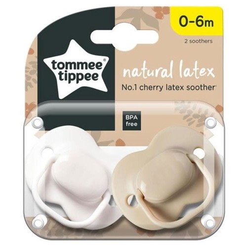 Tommee Tippee Natural Latex Cherry Soothers 0 - 6 Months 2 Pack