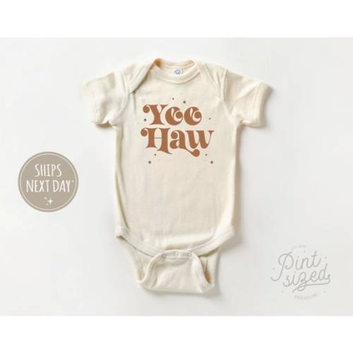 Yeehaw Baby Onesie®  Retro Cowboy Bodysuit  Cute Country - Etsy