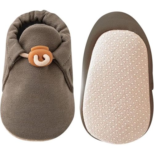 KARUNEL Baby Booties Newborn Infant Shoes Cozy Soft Warm Cotton Boots for Boys Girls Green 3-6 Months