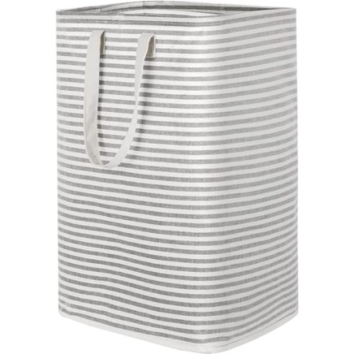Lifewit Laundry Hamper Large Collapsible Laundry Basket, Freestanding Waterproof Clothes Hamper Storage with Easy Carry Handles for Clothes in Bedroom Bathroom College Dorm for Adults, Gray, 80L