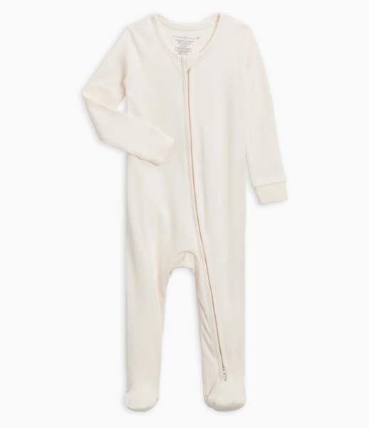 Peyton Zipper Sleeper | Color: Ivory | Size: 3-6M