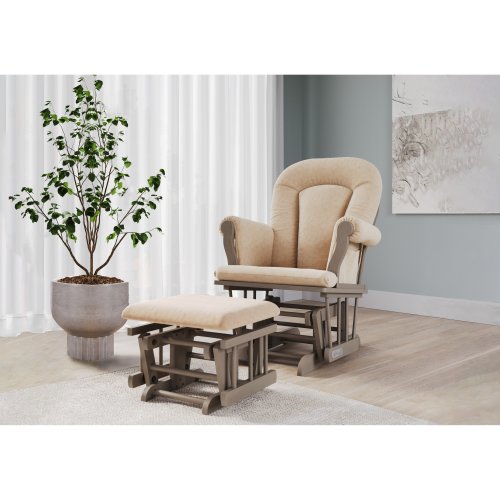 Forever Eclectic Cozy Glider Rocker and Ottoman