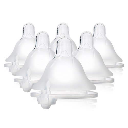 Evenflo Balance + Wide Neck BPA-Free Silicone Slow Flow Baby Bottle Nipple - 0 Months+, 6ct