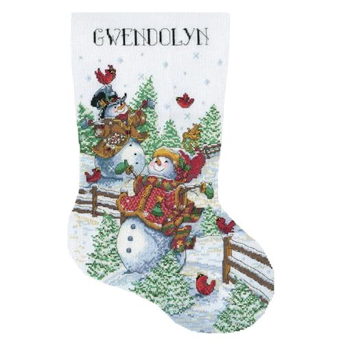 Design Works Crafts Frolicking Snowman Counted Cross Stitch Stocking Kit
