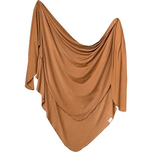 Copper Pearl Baby Swaddle Blanket - Premium Knit Baby Blanket, Large Soft Stretchy Receiving Blankets for Baby Boy and Girl, Swaddles for Newborn, Infant, and Toddler (Camel)