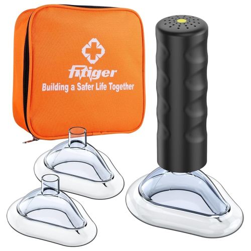 Choking Rescue Device, Anti Choking Device, First Aid Kit for Baby and Adults, Fitiger EasyPumpVac Pro Portable Airway Suction Device for Children and Adults - Home Kit