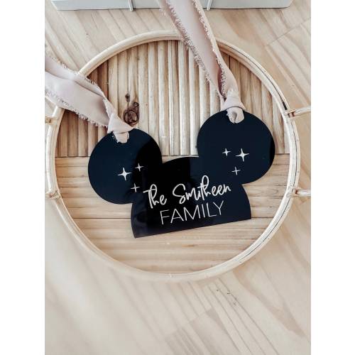 Mouse Ears Stroller Tag | Park Stroller Tag | Theme Park Name Tag | Personalized Name Sign | Stroller Spotter | Stroller Identifier Tag