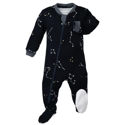zippyjamz – Zipper Organic Sleeper Footed Onesies Sleeper Baby Pajamas with Inseam Zipper