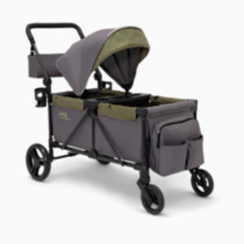 Delta Children Jeep Sport All-Terrain Stroller Wagon - Grey/Olive Green
