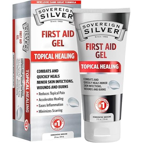 Sovereign Silver First Aid Gel – Topical Healing Homeopathic Medicine, 2 oz.