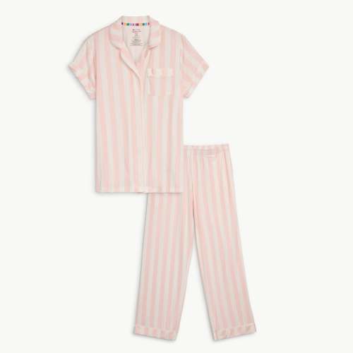 women's capri stripe modal magnetic classic with a twist short sleeve – Magnetic Me