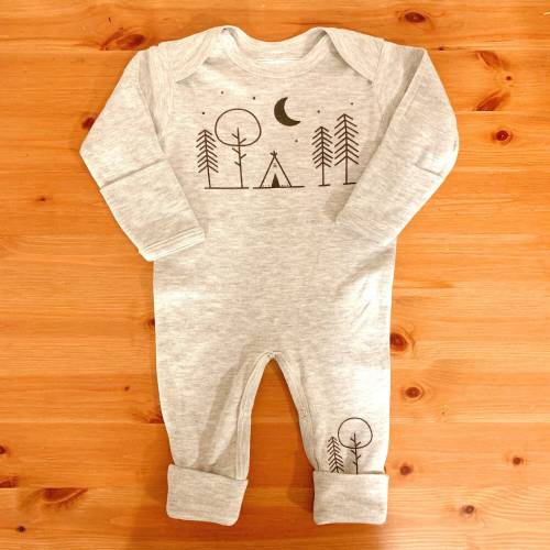 Baby Romper, Baby Shower Gift, PNW Baby Gift, New Baby, Baby Gift, Adventure, Baby One Piece, Long Sleeve Baby Romper, Camping, Hiking