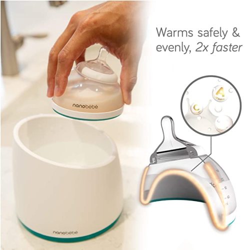 Nanobebe Breastmilk Baby Bottle (Award Winning Innovation for Breastfed Babies), Breastfeeding Newborn Breast Like, Anti Colic, Perfect Latch, Preserves Breast Milk nutrients, 3-Pack, Teal - Stage 1 (3-Pack)