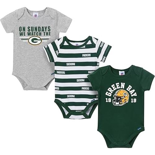 Gerber NFL baby-boys Nfl 3-pack Onesie Bodysuit
