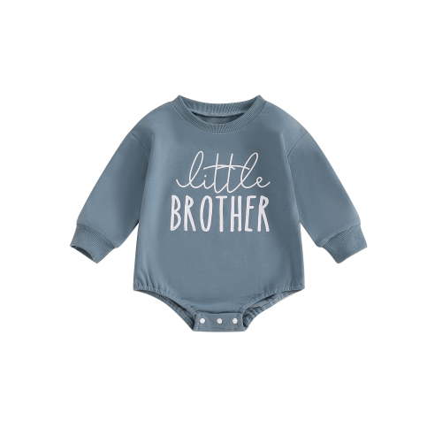 Toddler Big Bro Lil Sis Siblings Matching Outfits Baby Boy Girl Crewneck Sweatshirt Tops/Romper Spring Fall Clothes