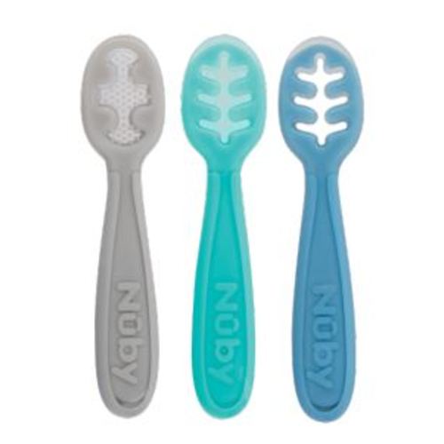 Nuby Baby's First Spoons Feeding Utensils for Babies, 3 Count
