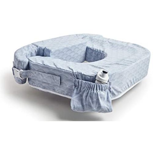 My Brest Friend Nursing Pillow For Twins, Breastfeeding, Nursing & Posture Support with Pocket and Removable Slipcover, Horizon