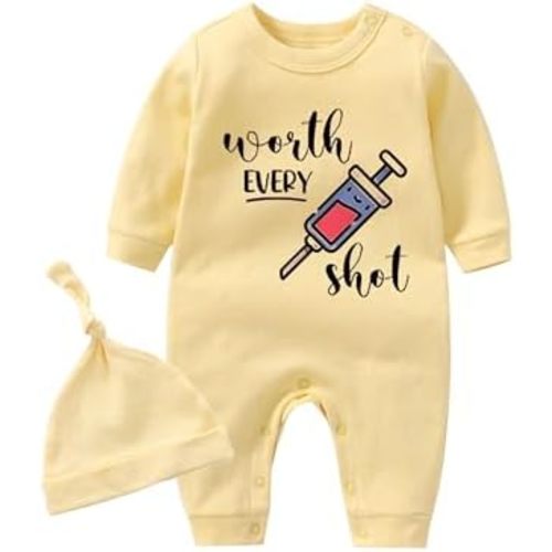 YSCULBUTOL Baby Twins Bodysuit Worth Every Shot Infant Unisex Baby Boy Girl Romper Jumpsuit Outfits