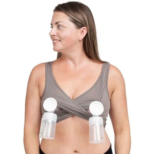 Larken Hands Free Pumping Bra for Breastfeeding | Breast Pump - Maternity Bras for Pregnancy, Pumping & Nursing Bra in One