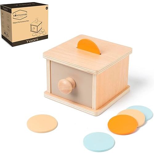 YAANI Montessori Coin Box, Imbucare Box, Object Permanence Box, Montessori Toys for 1 Year olds, Baby Toys 12 Months, Montessori Toys, Baby Toys, Baby Shower