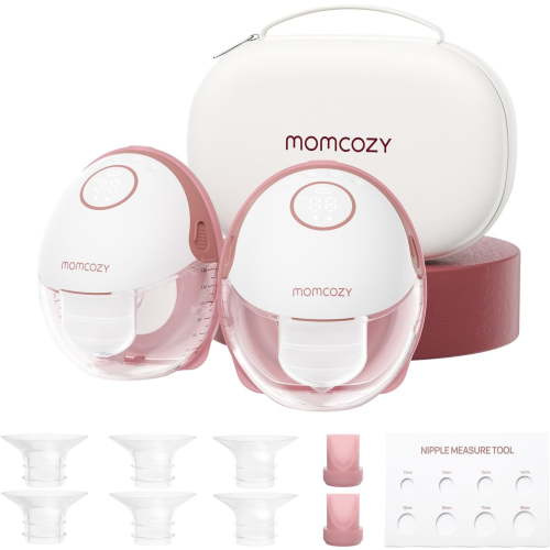 Momcozy Breast Pumps Hands Free Mobile Style | M6, Wearable Breastfeeding Pump Ideal Rhythm for More Milk, DoubleFit Flange More Fit & Discreet, 24mm, Volume Capacity 180ml. (Cozy Red, 2 Count) - Walmart.ca
