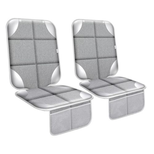 Car Seat Protector for Child Car Seat, Durable 600D Fabric Waterproof Car Seat Cover with Thick Pad Non-Slip Backing，No Imprints (Black 1pc)