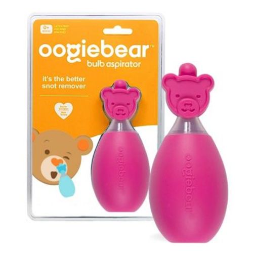 Oogiebear Bulb Aspirator Handheld Baby Nose Cleaner For Newborns, Infants, And Toddlers - Raspberry