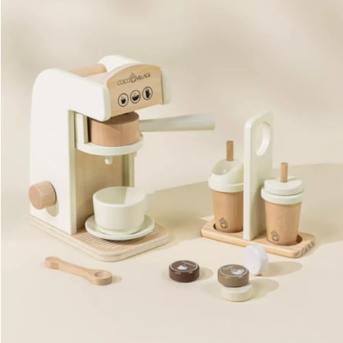 Wooden Coffee Maker Play Set
