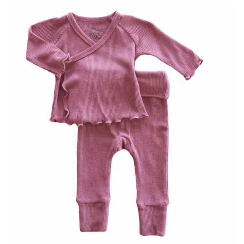 2pc Waffle Crossover Top & Bottom