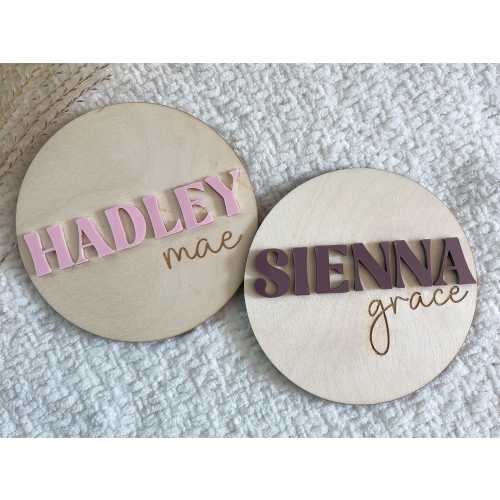 Baby Announcement Birth Sign For Newborn Baby Checkered Birth Sign Wooden Baby Sign For Hospital Baby Name Sign Engraved Wood Sign Custom