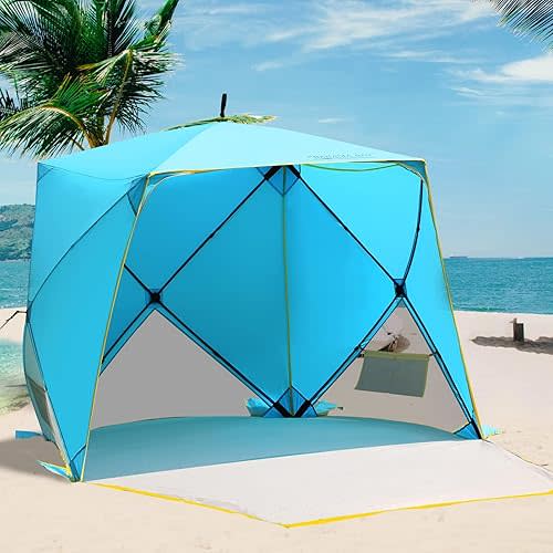 Pop Up Beach Tent, (Blue)