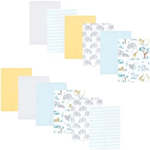 Luvable Friends Hudson Baby Flannel Burp Cloths 12pk Set